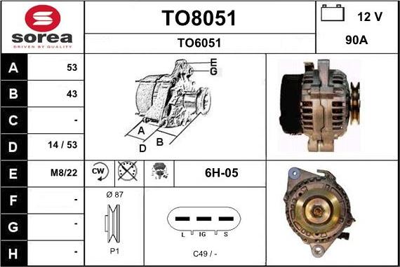 SNRA TO8051 - Генератор vvparts.bg