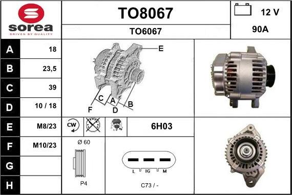 SNRA TO8067 - Генератор vvparts.bg