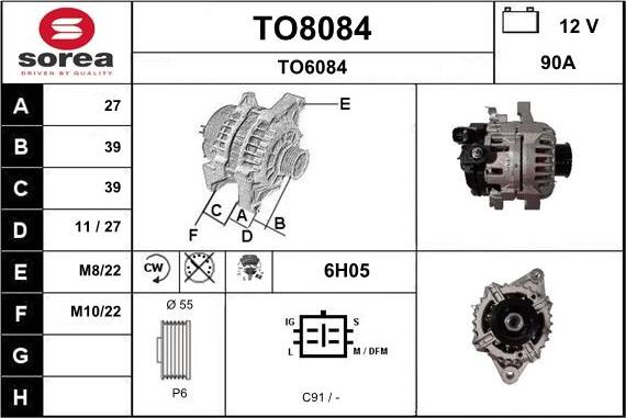 SNRA TO8084 - Генератор vvparts.bg