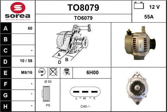 SNRA TO8079 - Генератор vvparts.bg