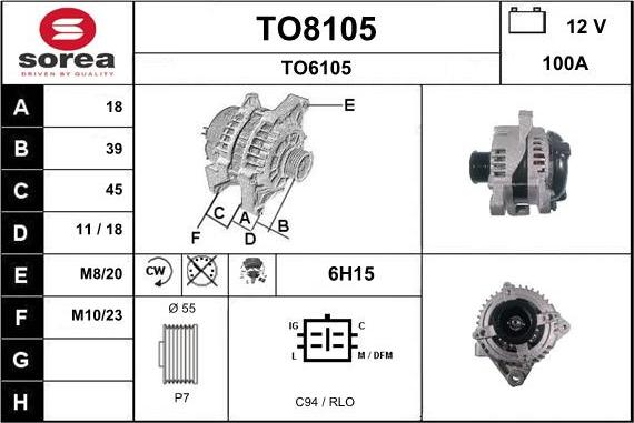 SNRA TO8105 - Генератор vvparts.bg