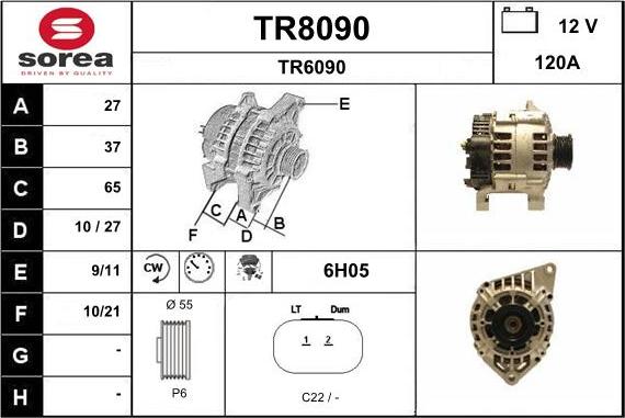 SNRA TR8090 - Генератор vvparts.bg