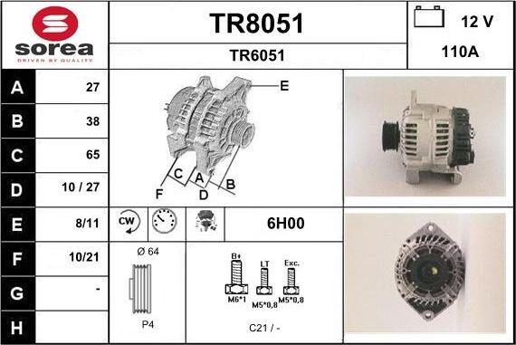 SNRA TR8051 - Генератор vvparts.bg