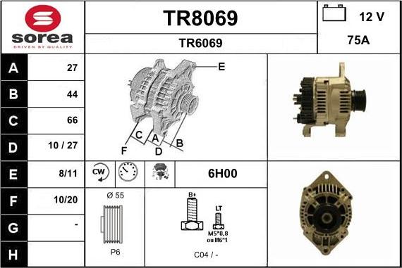 SNRA TR8069 - Генератор vvparts.bg