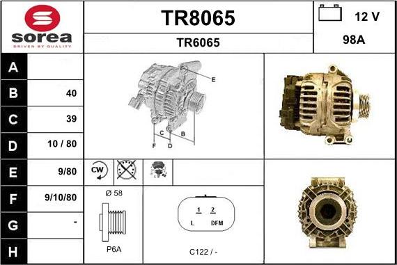 SNRA TR8065 - Генератор vvparts.bg