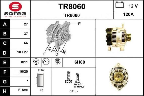 SNRA TR8060 - Генератор vvparts.bg