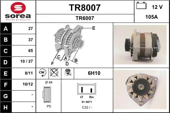 SNRA TR8007 - Генератор vvparts.bg