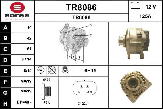 SNRA TR8086 - Генератор vvparts.bg