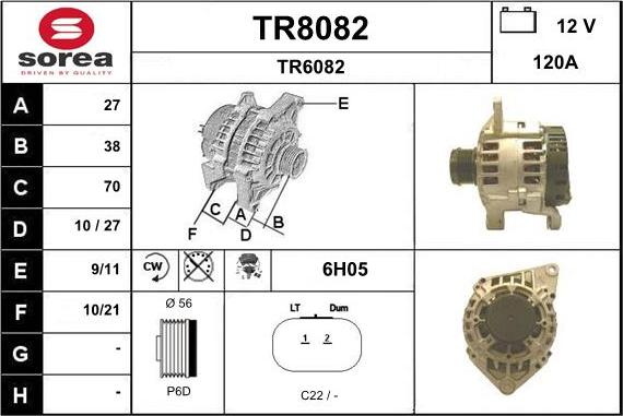 SNRA TR8082 - Генератор vvparts.bg