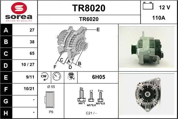 SNRA TR8020 - Генератор vvparts.bg