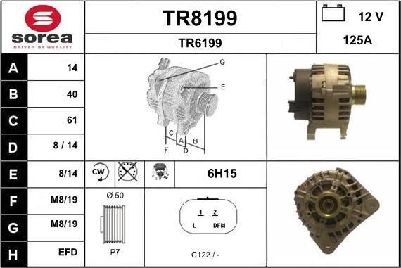 SNRA TR8199 - Генератор vvparts.bg