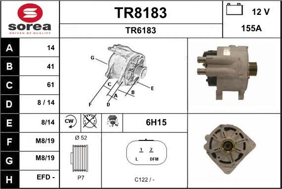 SNRA TR8183 - Генератор vvparts.bg