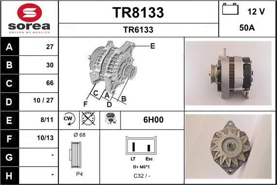 SNRA TR8133 - Генератор vvparts.bg