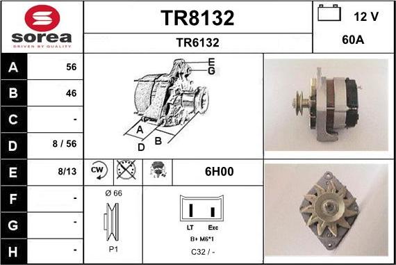 SNRA TR8132 - Генератор vvparts.bg