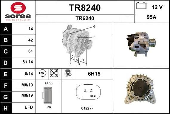 SNRA TR8240 - Генератор vvparts.bg