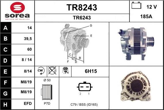 SNRA TR8243 - Генератор vvparts.bg
