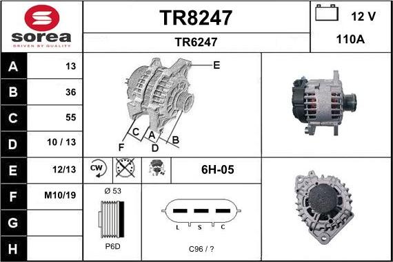 SNRA TR8247 - Генератор vvparts.bg