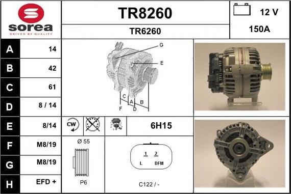 SNRA TR8260 - Генератор vvparts.bg