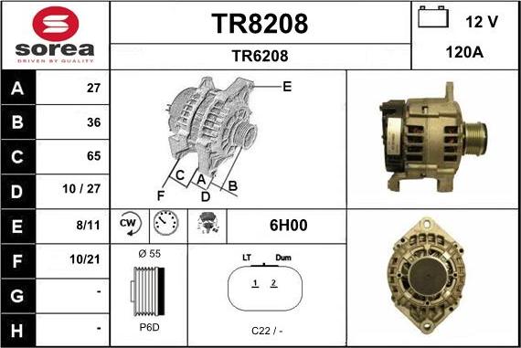 SNRA TR8208 - Генератор vvparts.bg