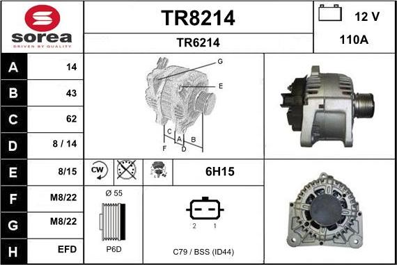 SNRA TR8214 - Генератор vvparts.bg