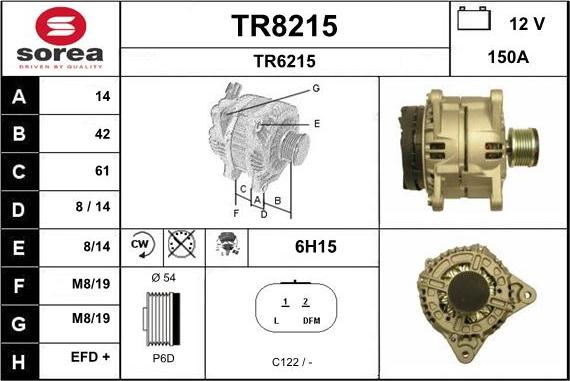 SNRA TR8215 - Генератор vvparts.bg