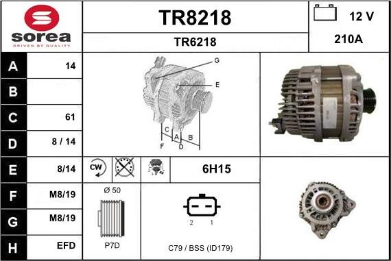 SNRA TR8218 - Генератор vvparts.bg