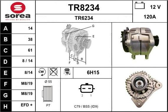 SNRA TR8234 - Генератор vvparts.bg