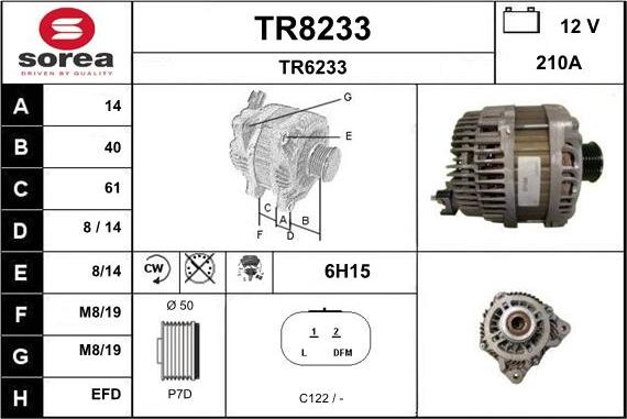 SNRA TR8233 - Генератор vvparts.bg