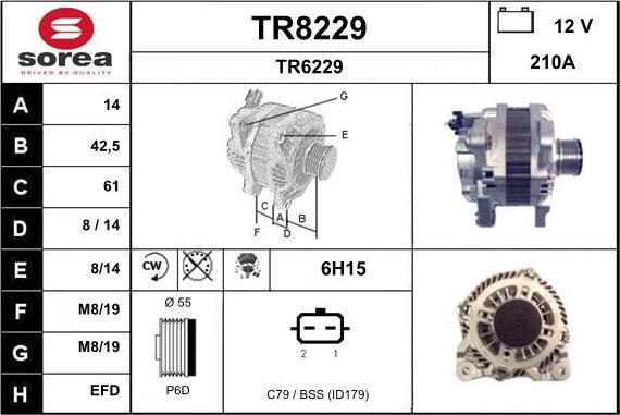 SNRA TR8229 - Генератор vvparts.bg