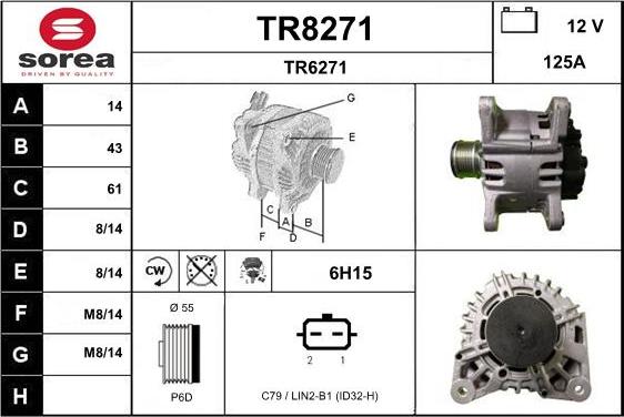 SNRA TR8271 - Генератор vvparts.bg