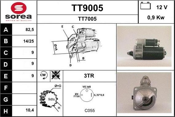 SNRA TT9005 - Стартер vvparts.bg