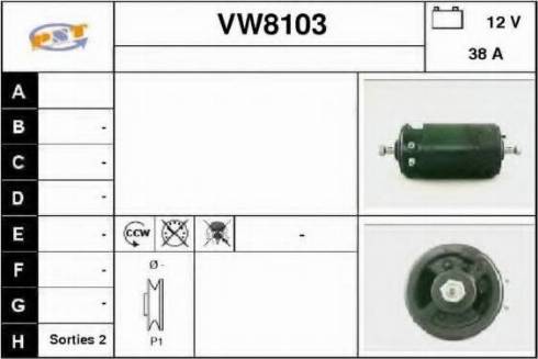 SNRA VW8103 - Генератор vvparts.bg