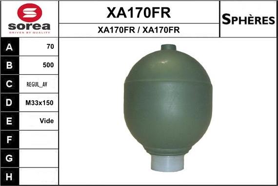 SNRA XA170FR - Акумулатор на налягане, окачване / амортисьори vvparts.bg