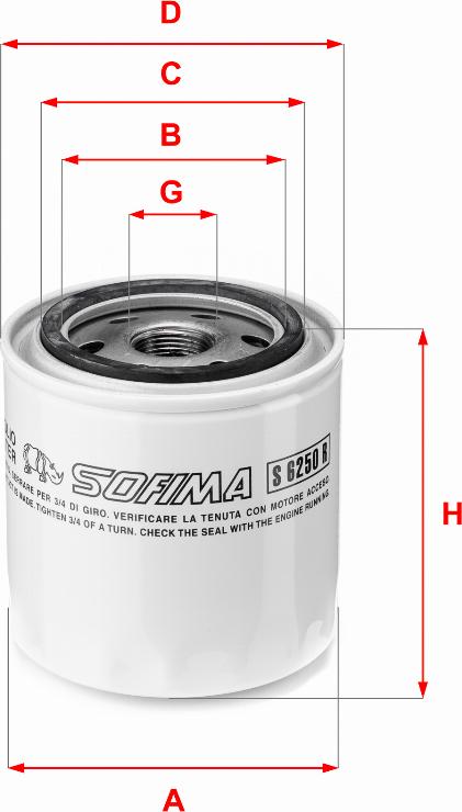 Sofima S 6250 R - Маслен филтър vvparts.bg