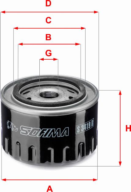 Sofima S 3419 R - Маслен филтър vvparts.bg