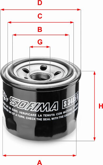 Sofima S 3485 R - Маслен филтър vvparts.bg