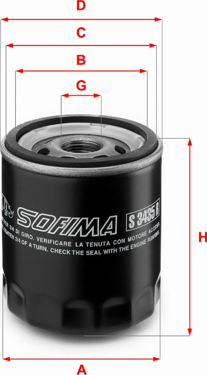 Sofima S 3435 R - Маслен филтър vvparts.bg