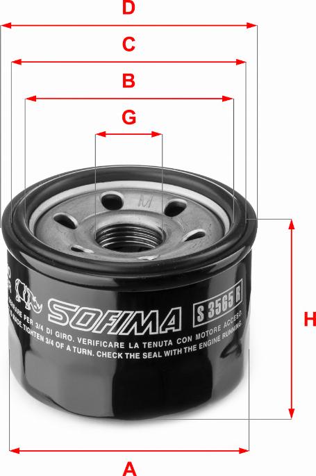 Sofima S 3565 R - Маслен филтър vvparts.bg