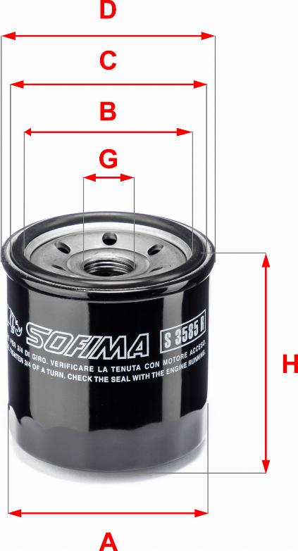 Sofima S 3585 R - Маслен филтър vvparts.bg