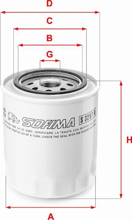 Sofima S 3297 R - Маслен филтър vvparts.bg