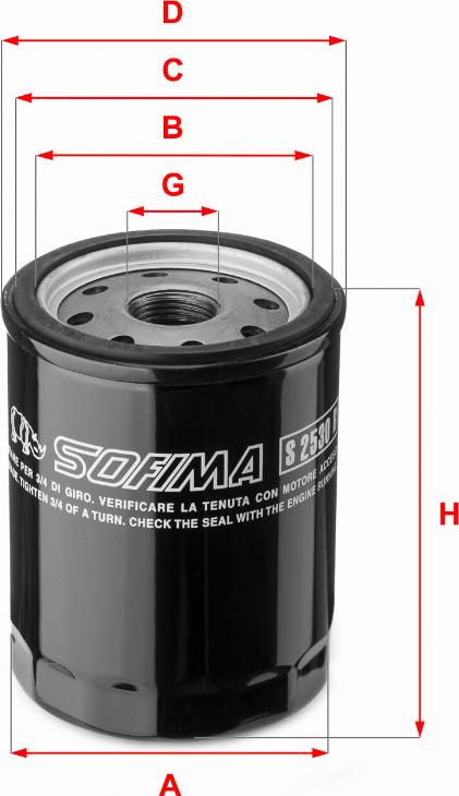 Sofima S 2530 R - Маслен филтър vvparts.bg
