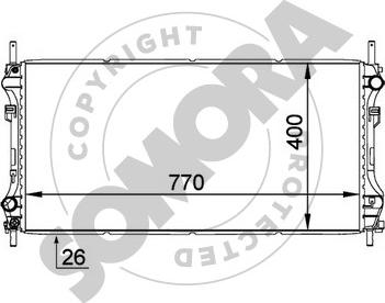 Somora 094440C - Радиатор, охлаждане на двигателя vvparts.bg