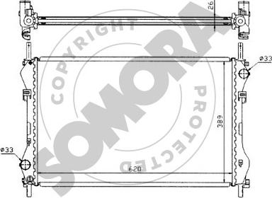 Somora 094440 - Радиатор, охлаждане на двигателя vvparts.bg