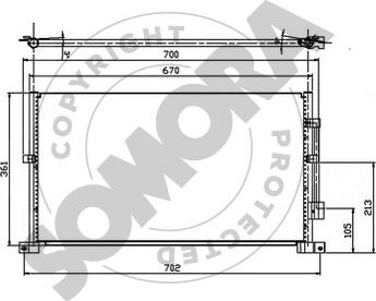 Somora 095260A - Кондензатор, климатизация vvparts.bg