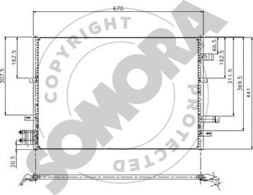 Somora 095260B - Кондензатор, климатизация vvparts.bg