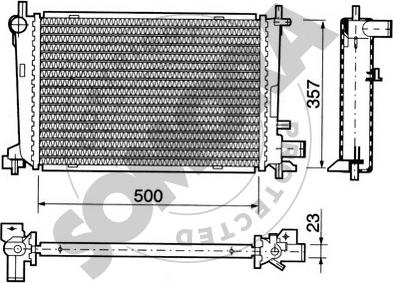 Somora 092342 - Радиатор, охлаждане на двигателя vvparts.bg