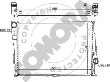 Somora 040540B - Радиатор, охлаждане на двигателя vvparts.bg