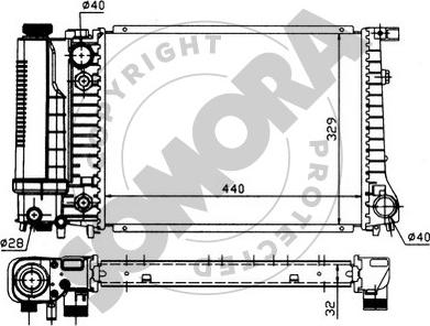 Somora 041144 - Радиатор, охлаждане на двигателя vvparts.bg