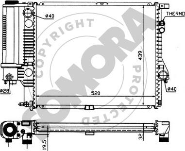 Somora 041242 - Радиатор, охлаждане на двигателя vvparts.bg
