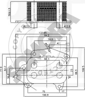 Somora 054365 - Маслен радиатор, двигателно масло vvparts.bg